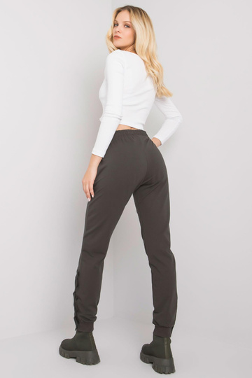 Tmavé khaki tepláky na...