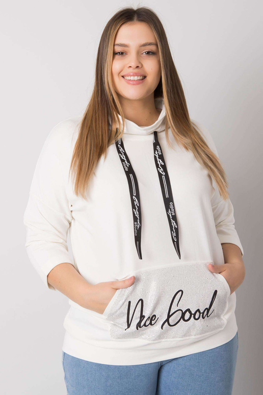 Ecru halenka plus velikosti s...