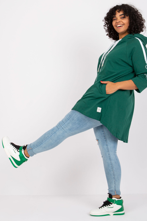 Tmavě zelená mikina Plus Size s...