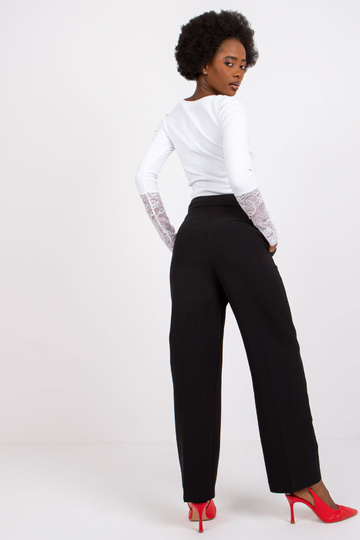 Černé látkové kalhoty Grace