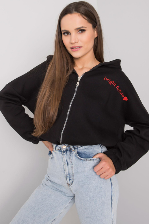 Černá mikina s výšivkou Michelle RUE...