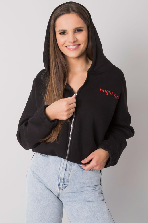 Černá mikina s výšivkou Michelle RUE...