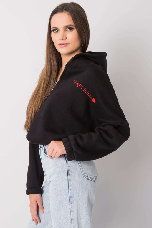 Černá mikina s výšivkou Michelle RUE...