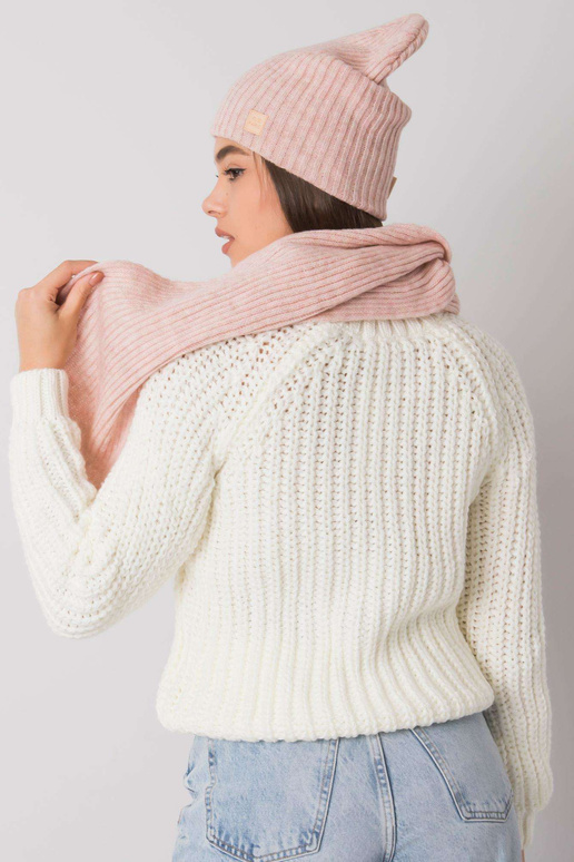 Špinavě růžová zimní souprava čepice...