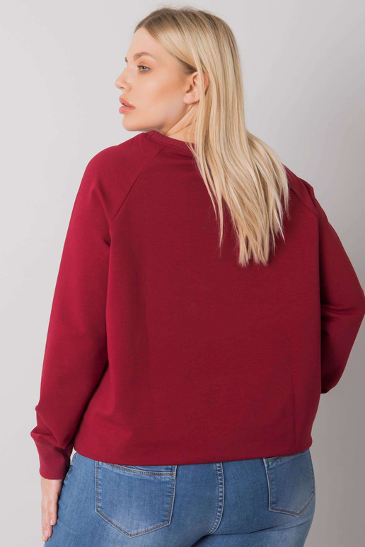 Vínová mikina plus size velikosti s...