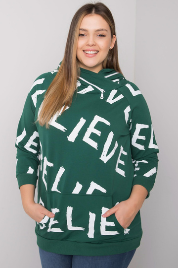 Tmavě zelená mikina se...