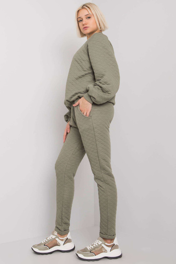 Khaki dvoudílný prošívaný...