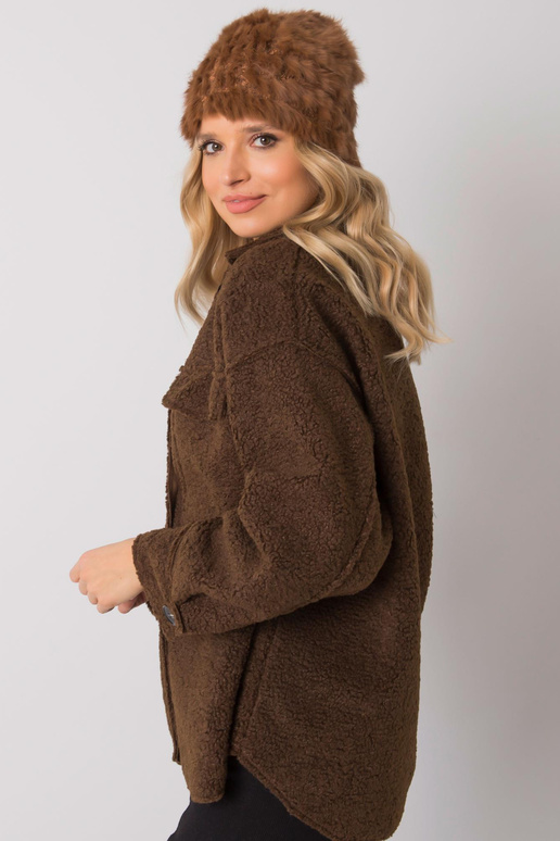 Světle hnědá kožešinová čepice