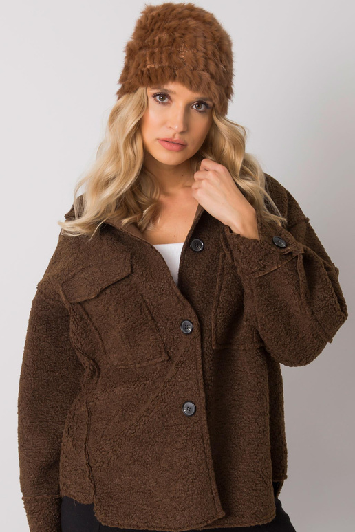 Světle hnědá kožešinová čepice