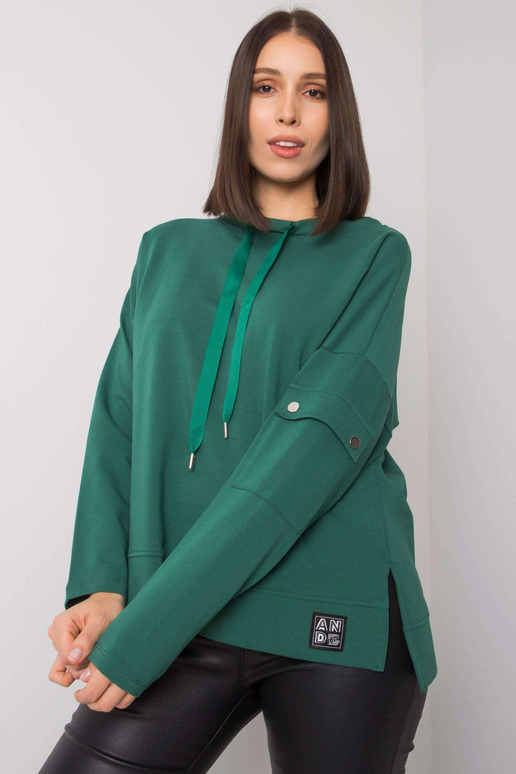 Tmavě zelená halenka plus size...