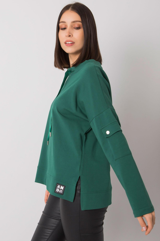 Tmavě zelená halenka plus size...