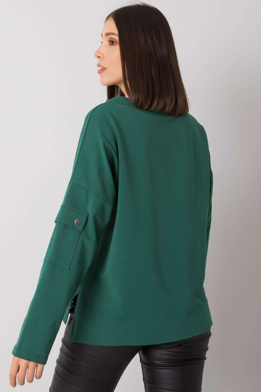 Tmavě zelená halenka plus size...