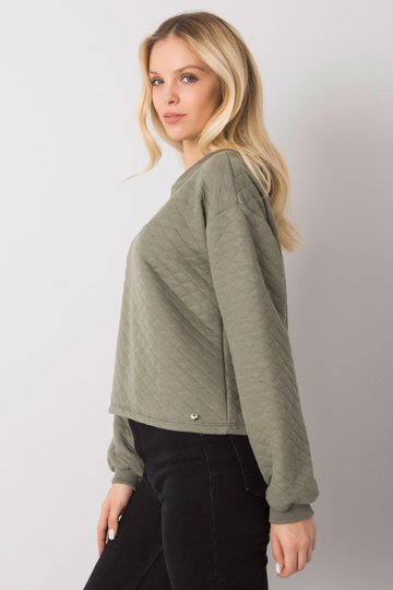 Khaki prošívaná mikina bez... 2