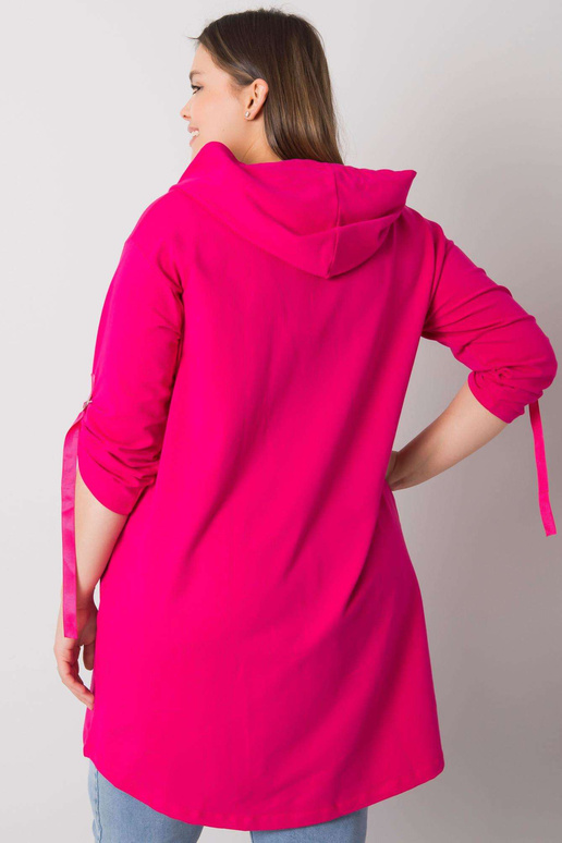 Mikina Zurich Fuchsia Plus Size se zipem