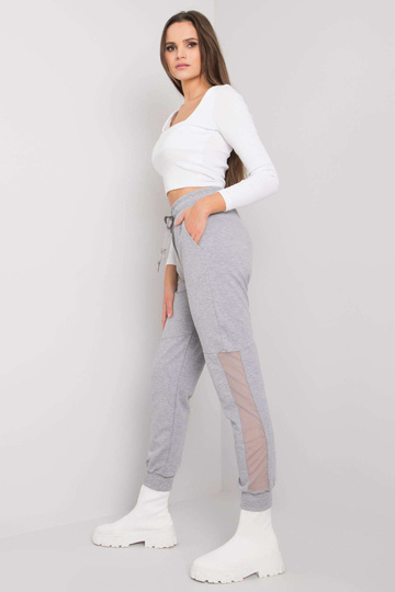 Šedé melanžové bavlněné...