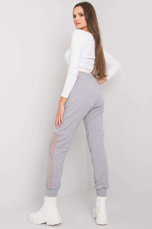 Šedé melanžové bavlněné tepláky Susan