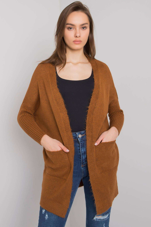 Světle hnědý svetr s kapsami Barreiro...