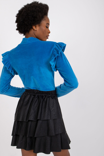 Tmavě modrá velurová...