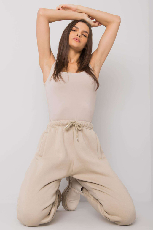 Béžové bavlněné tepláky Esher RUE PARIS