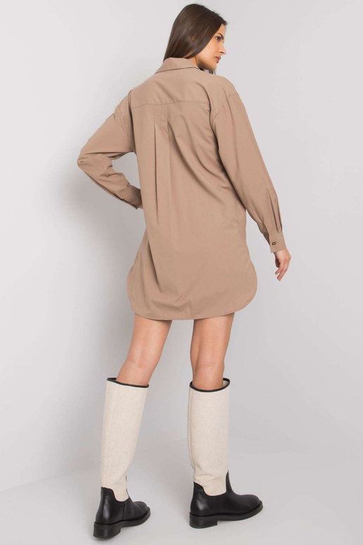 Tmavě béžová bavlněná košile Terra