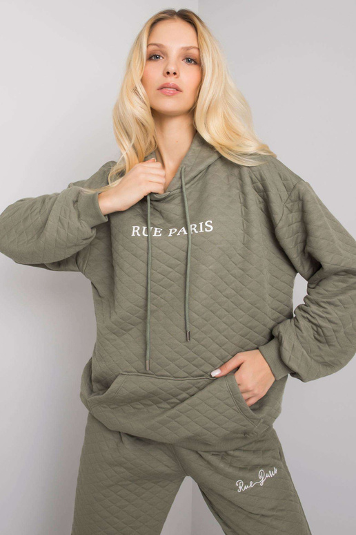 Lehká khaki mikina s prošíváním Hanna...