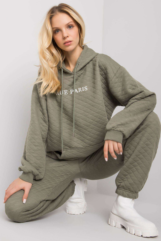 Lehká khaki mikina s prošíváním Hanna...