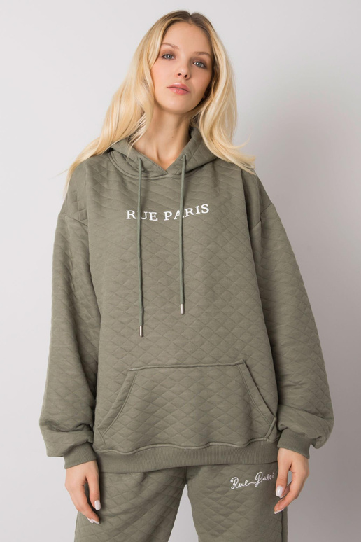 Lehká khaki mikina s prošíváním Hanna...