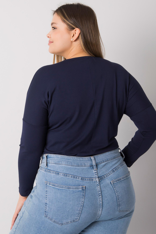 Námořnická modrá hladká halenka plus...