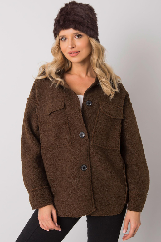 Tmavě hnědá kožešinová čepice