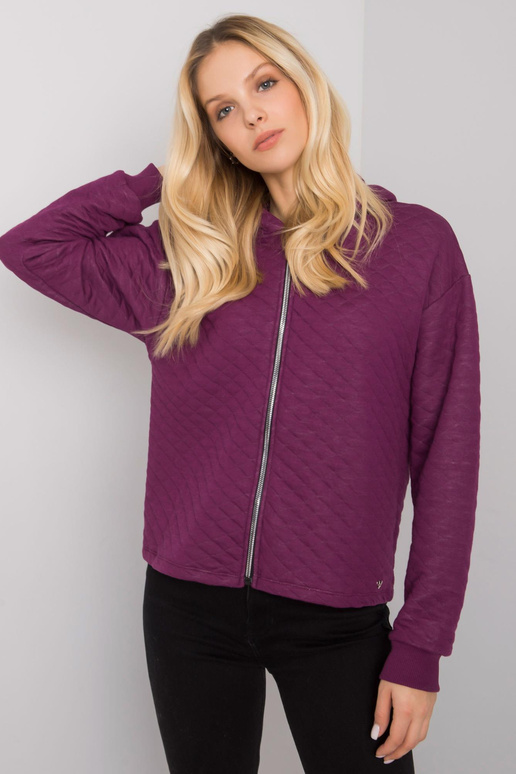 Fialová prošívaná mikina basic Melanie