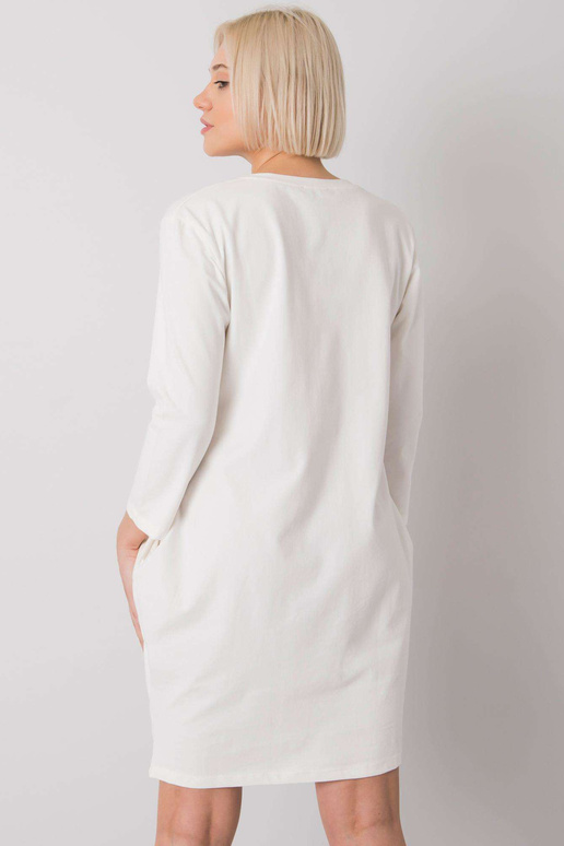 Ecru šaty s kapsami Marseille