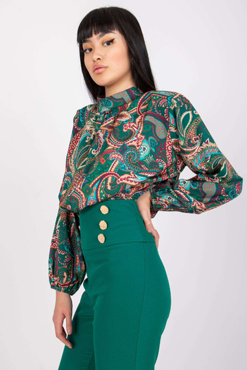 Zelené elegantní kalhoty s...