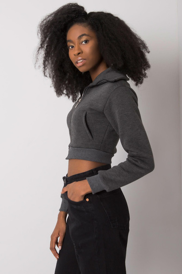 Tmavě šedá melanžová krátká... 2