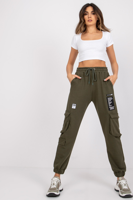 Khaki Cargo tepláky Gina