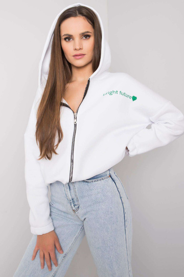 Bílá mikina s výšivkou...