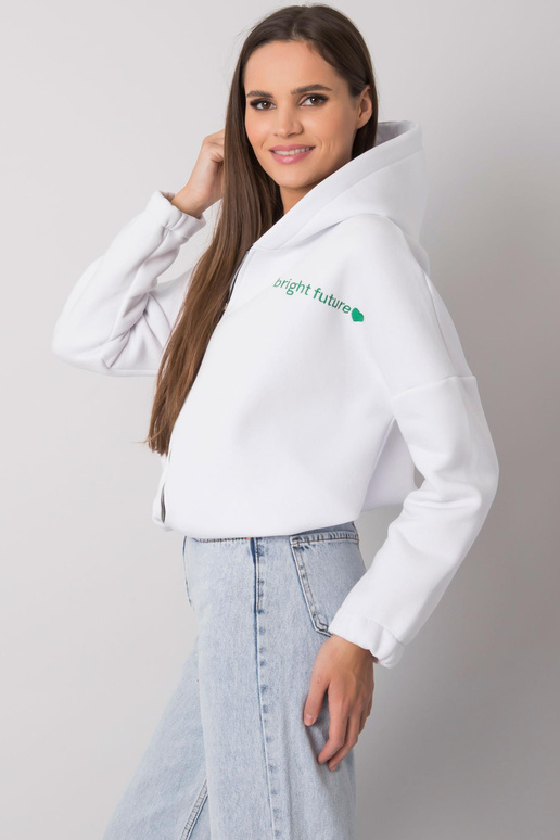 Bílá mikina s výšivkou Michelle RUE...