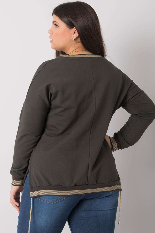 Tmavá khaki halenka plus size...