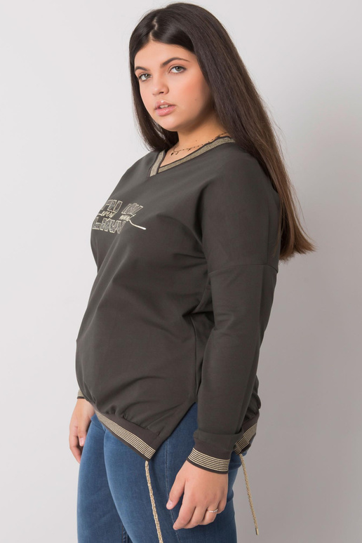 Tmavá khaki halenka plus size...