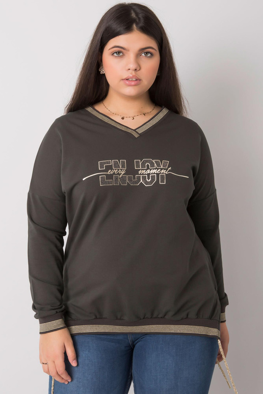 Tmavá khaki halenka plus size...