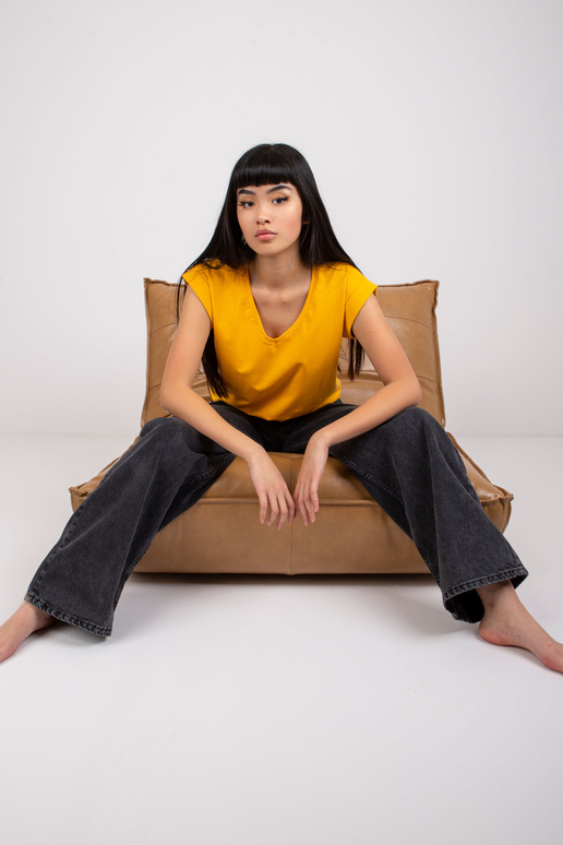 Světle oranžové basic tričko Atlanta...