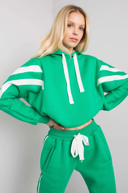 Zelený ležérní set s pruhy Stacy