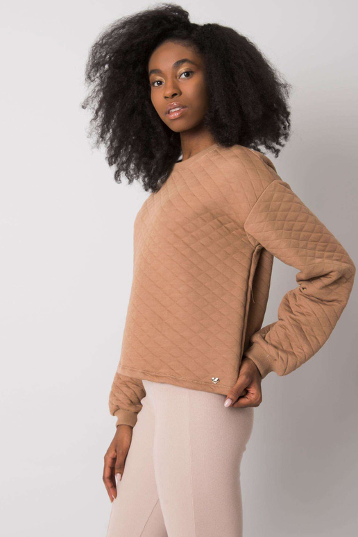 Camel prošívaná mikina bez kapuce...