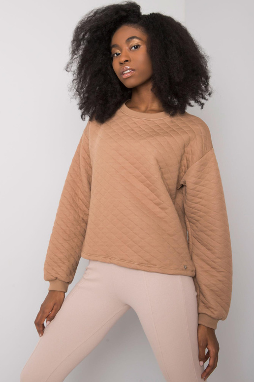 Camel prošívaná mikina bez kapuce...