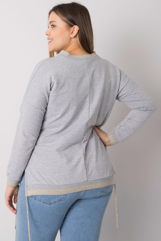 Šedá melanžová halenka větší...