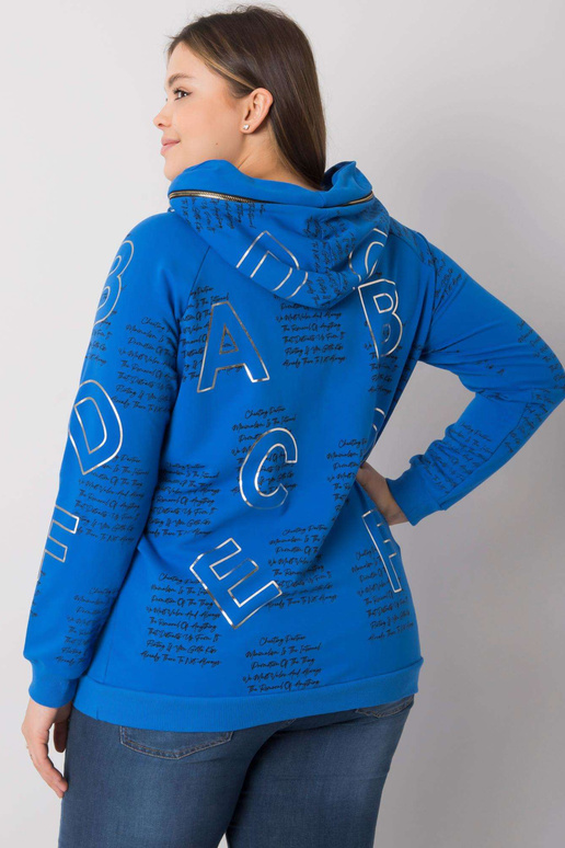 Tmavě modrá mikina plus size s...