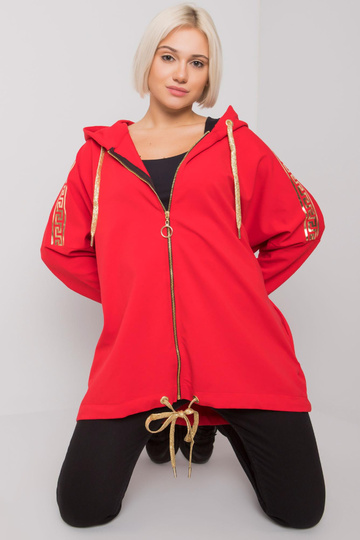 Červená mikina Athens na zip 2