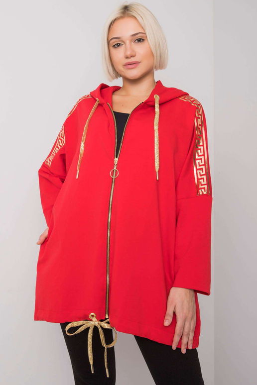 Červená mikina Athens na zip