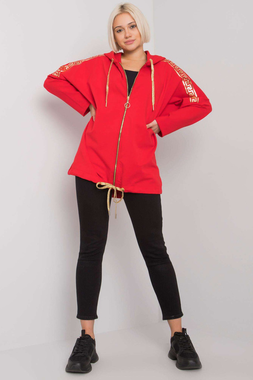 Červená mikina Athens na zip