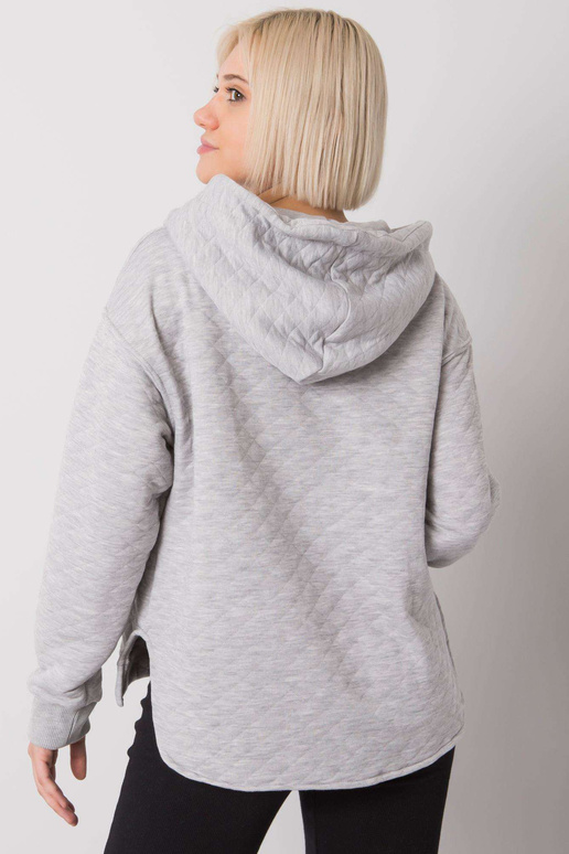 Šedá mikina Arezzo s prošívaným zipem