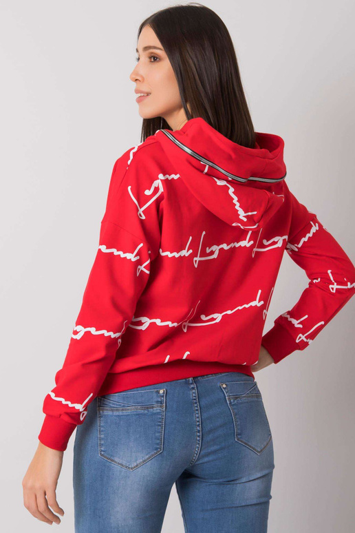 Červená mikina plus velikosti s...